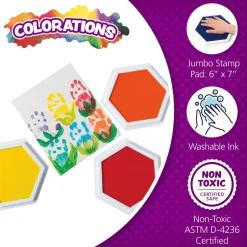 Colorations® Jumbo Washable Stamp Pads Value Pack - Set of 12