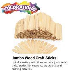 Colorations® Jumbo Wood Craft Sticks - 500 Pieces