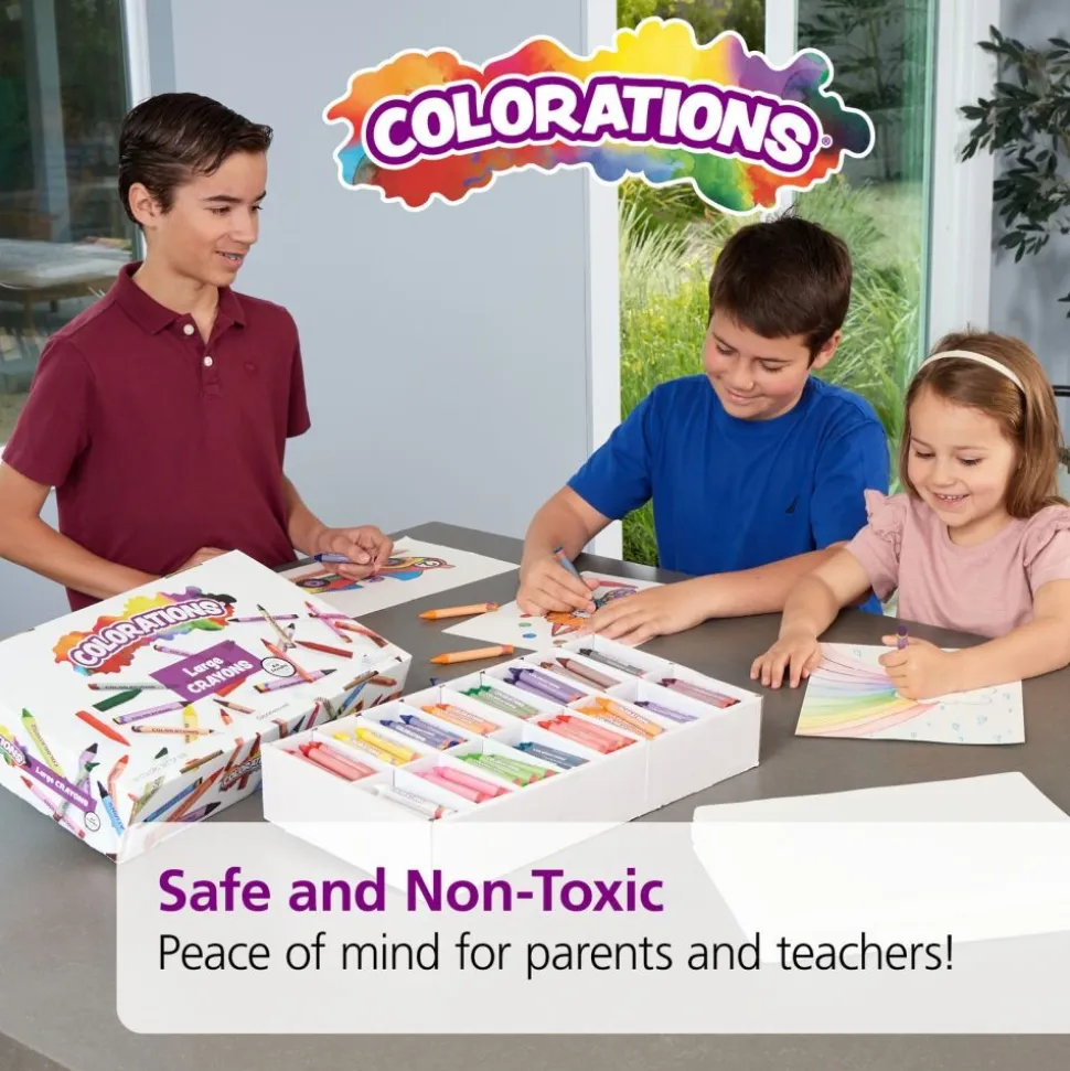 Colorations® Large Crayons, 16 Colors, Value Pack - Set of 400
