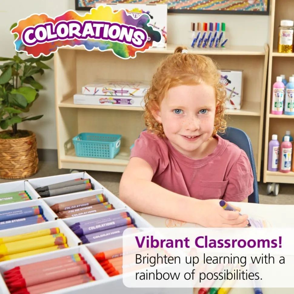 Colorations® Large Crayons - 8 Colors, Set of 400