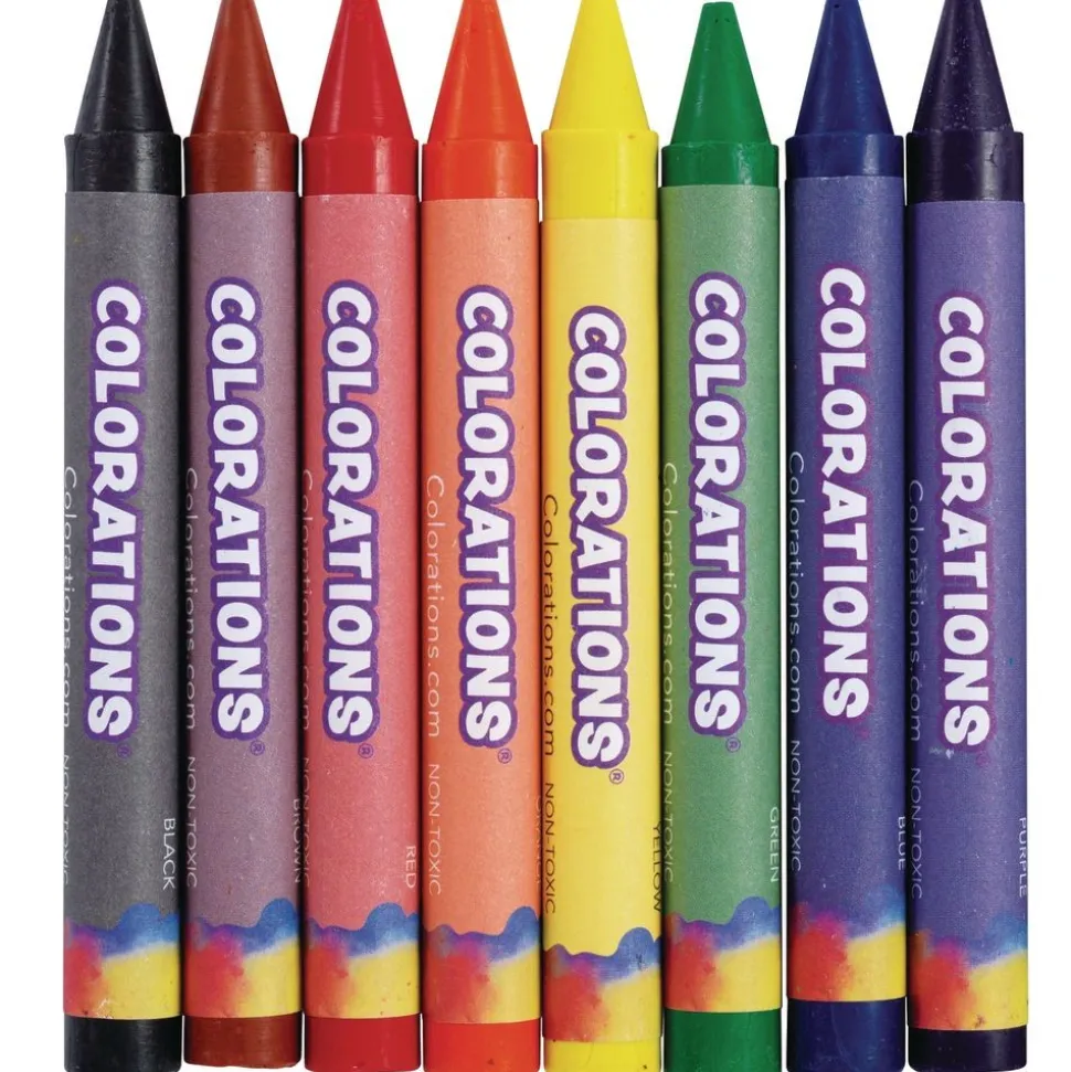 Colorations® Large Crayons - 8 Colors, Set of 400