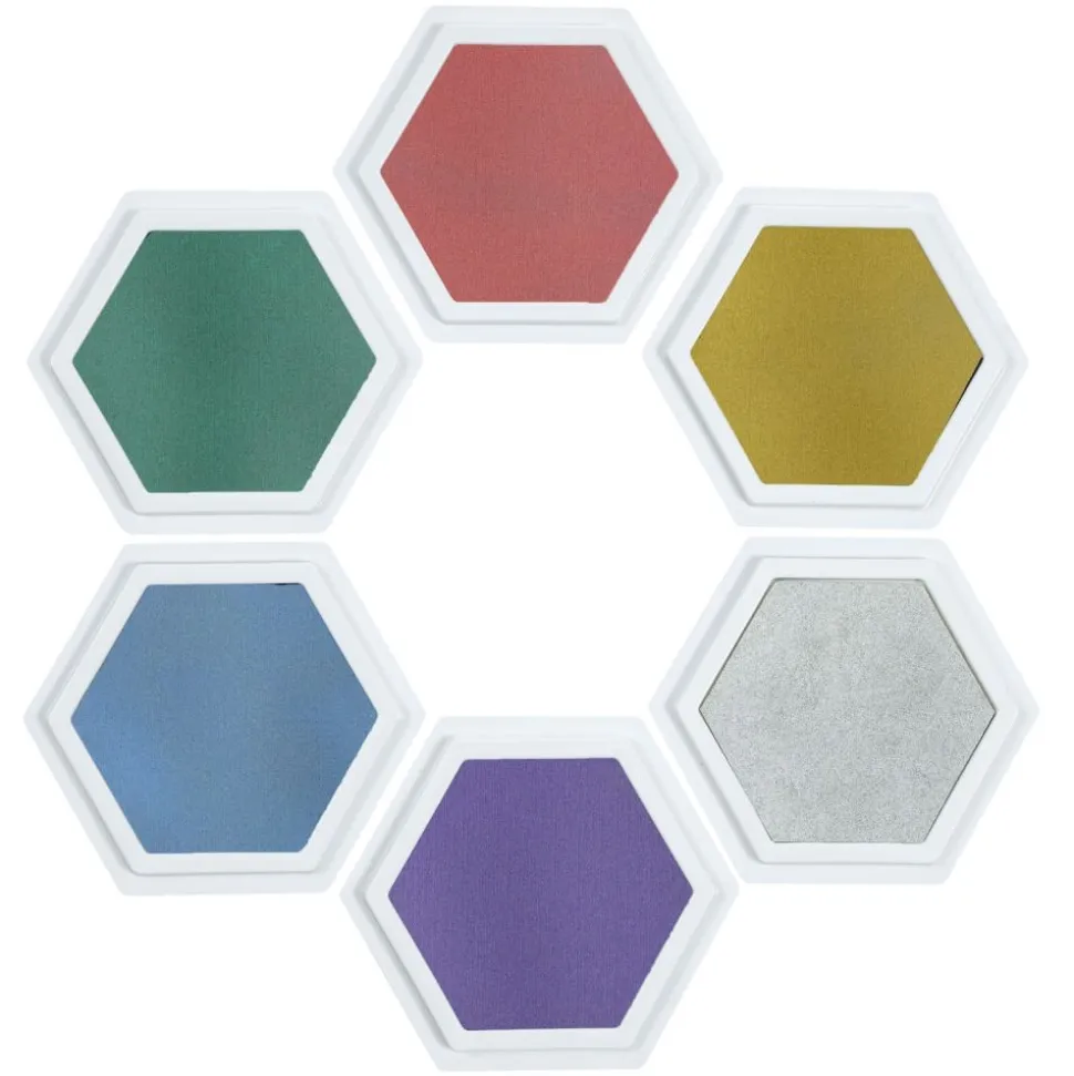 Colorations® Large Metallic Washable Stamp Pads - Set of 6