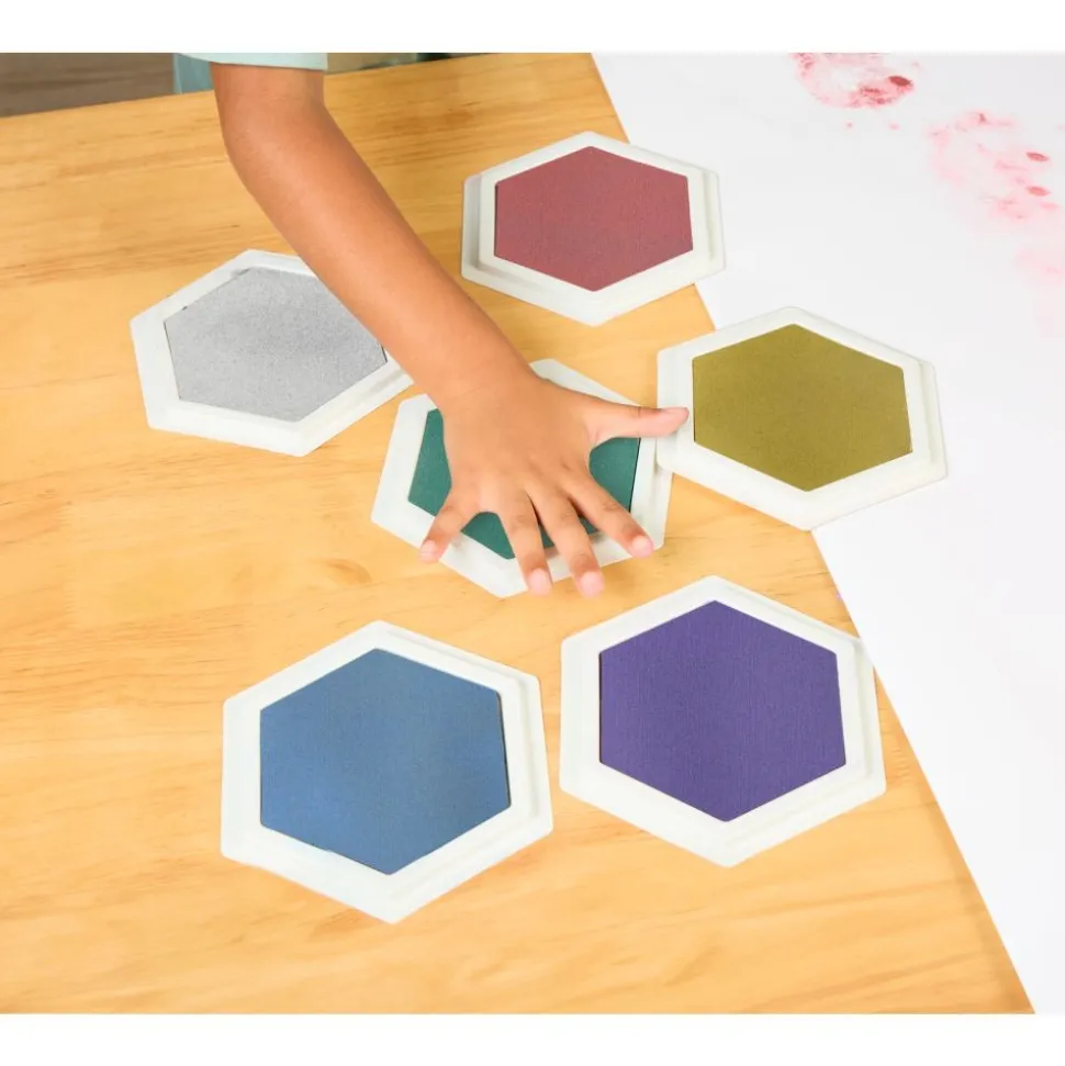Colorations® Large Metallic Washable Stamp Pads - Set of 6