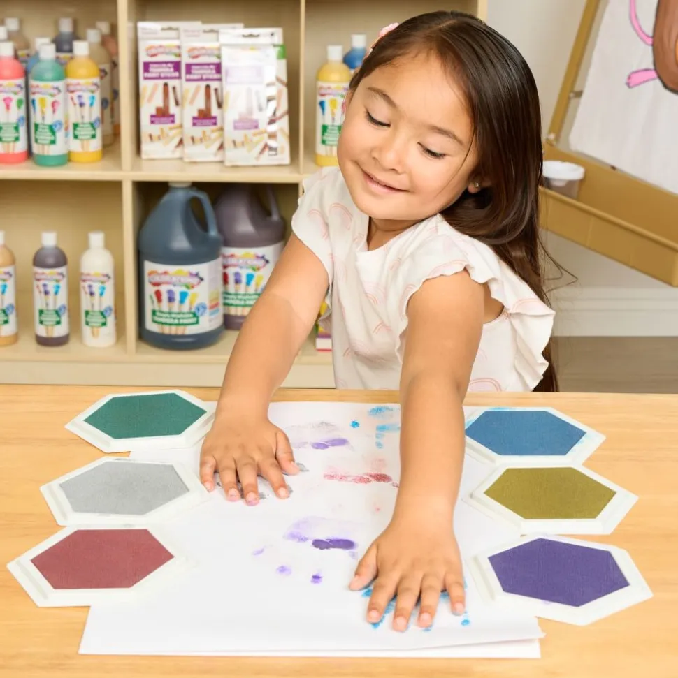 Colorations® Large Metallic Washable Stamp Pads - Set of 6