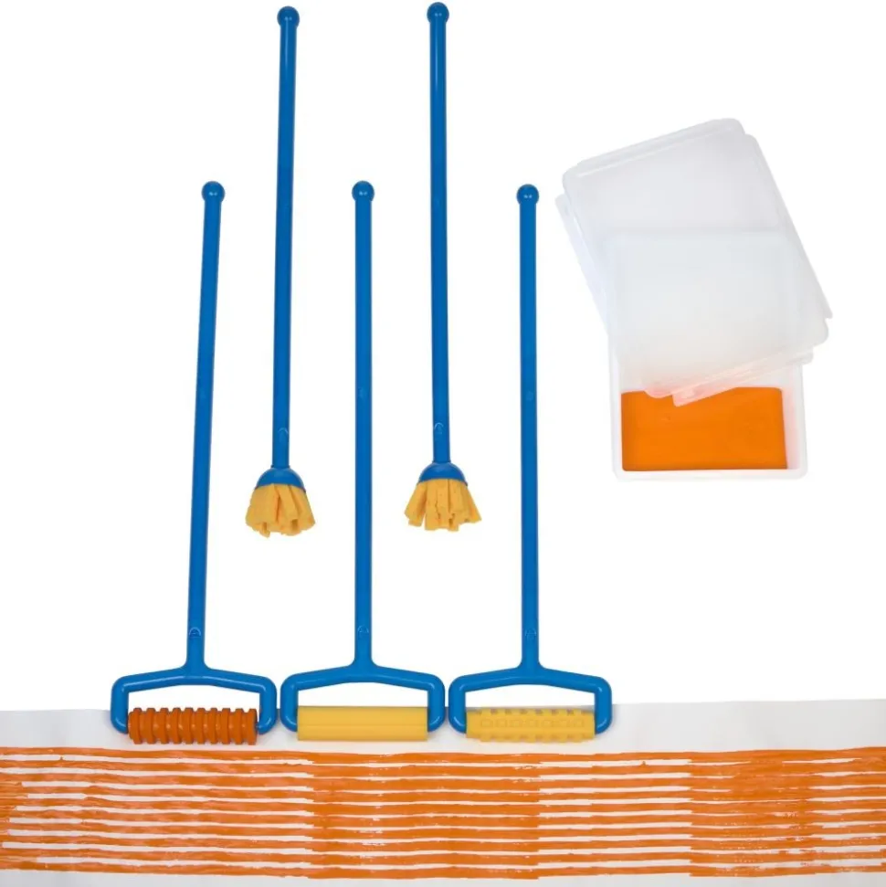 Colorations® Long Handle Rollers, Giant Brushes & Reusable Paint Tray Kit