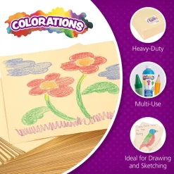 Colorations® Manila Paper, 12" x 18", made from 50lb stock, 500 Sheets