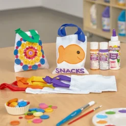 Colorations® Mini Canvas Tote Bags - Set of 24