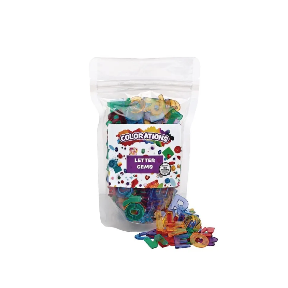 Colorations® Mini Letter Jewels - 8 of each letter, Total of 208 Pieces
