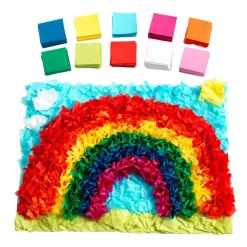 Colorations® Mini Tissue Squares, 10 Colors - 5000 Pieces