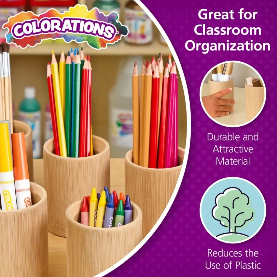 Colorations® Natural Bamboo Cups- Set of 8