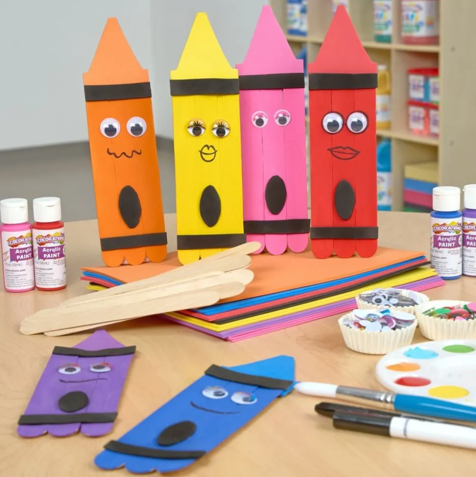 Colorations® Natural Craft Stick Classroom Pack - 1,200 Pieces