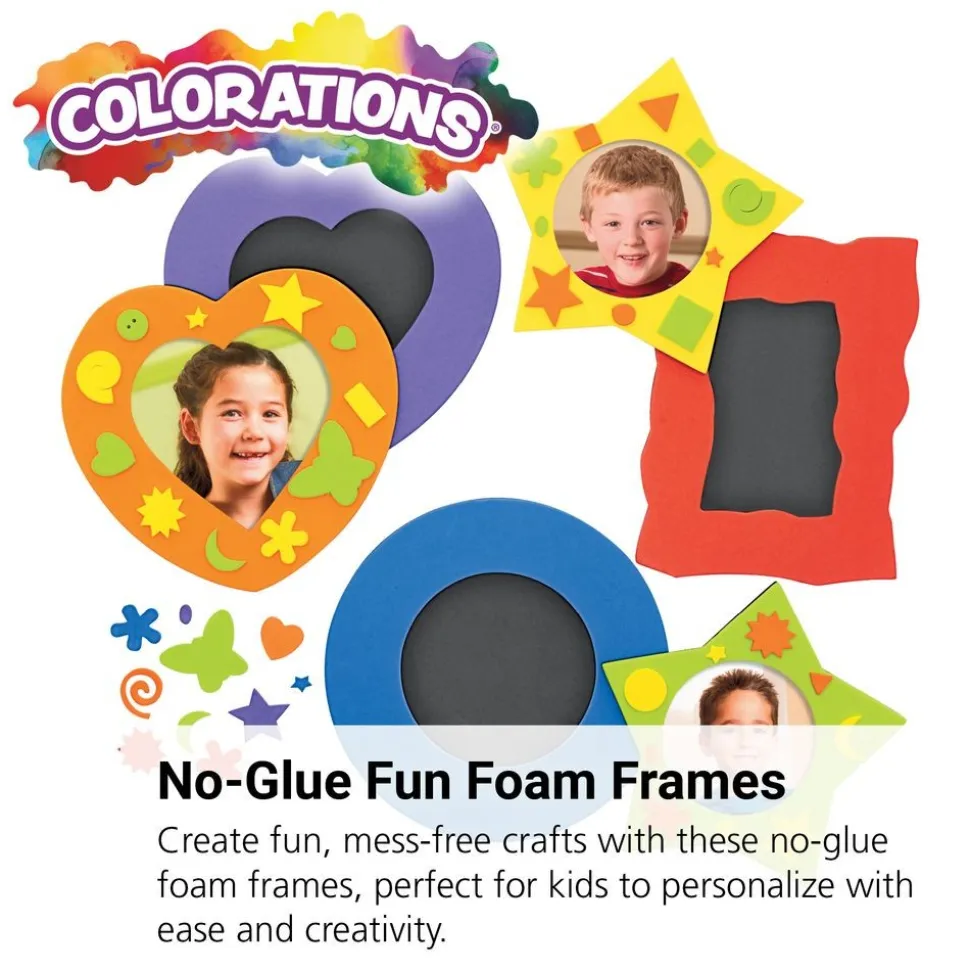 Colorations® No-Glue Fun Foam Frames - Set of 36