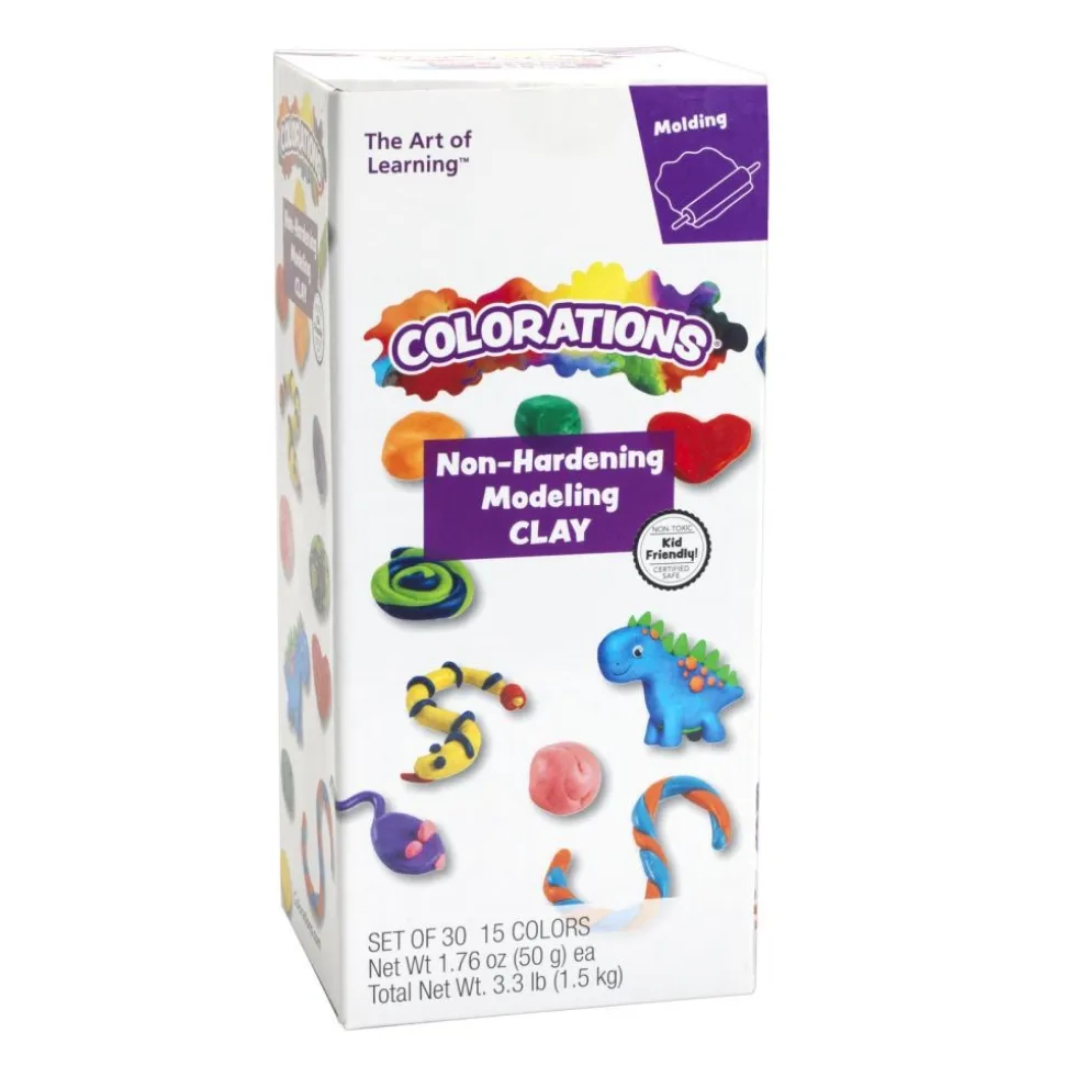 Colorations® Non-Hardening Clay - Set of 30