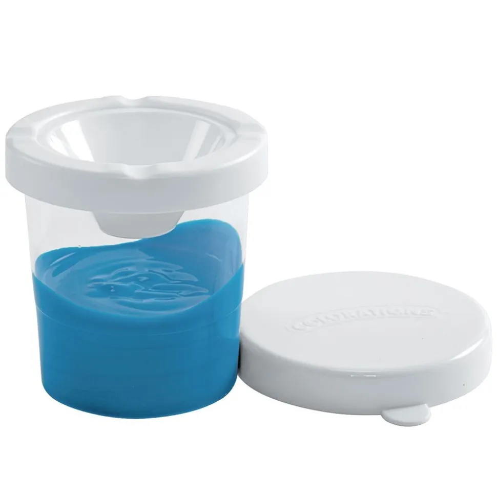 Colorations® No-Spill White Lid Paint Cups - Set of 10