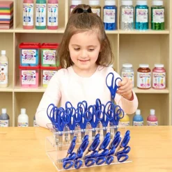 Colorations® Organizing Rack with 30 Blunt Tip Scissors