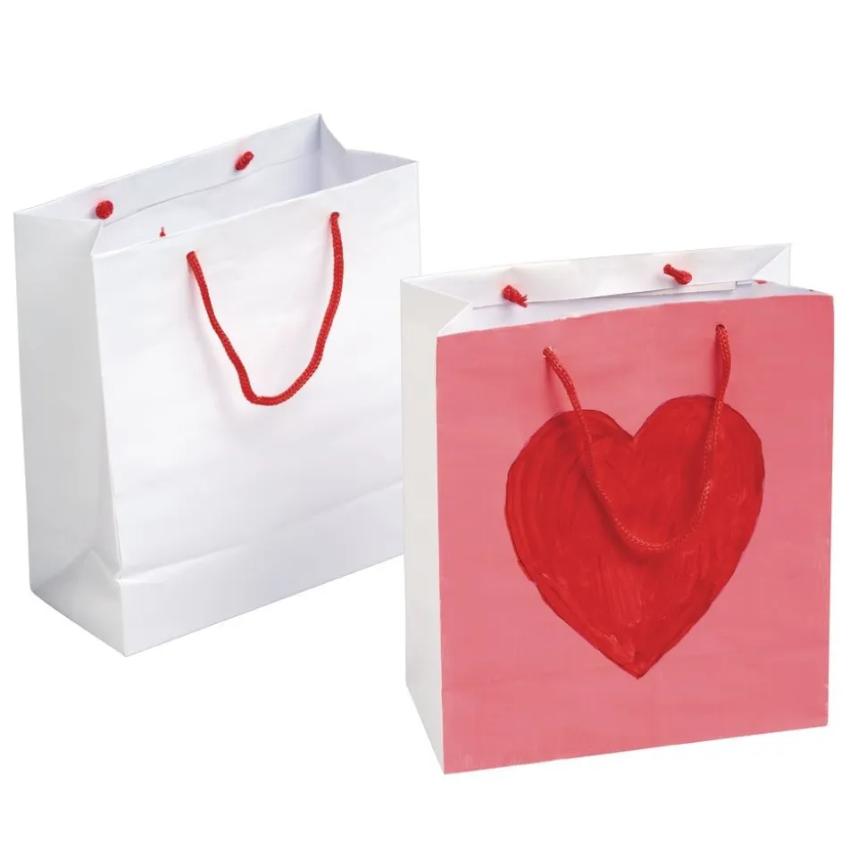 Colorations® Paint & Personalize Valentine Gift Bags - Makes 24 Crafts