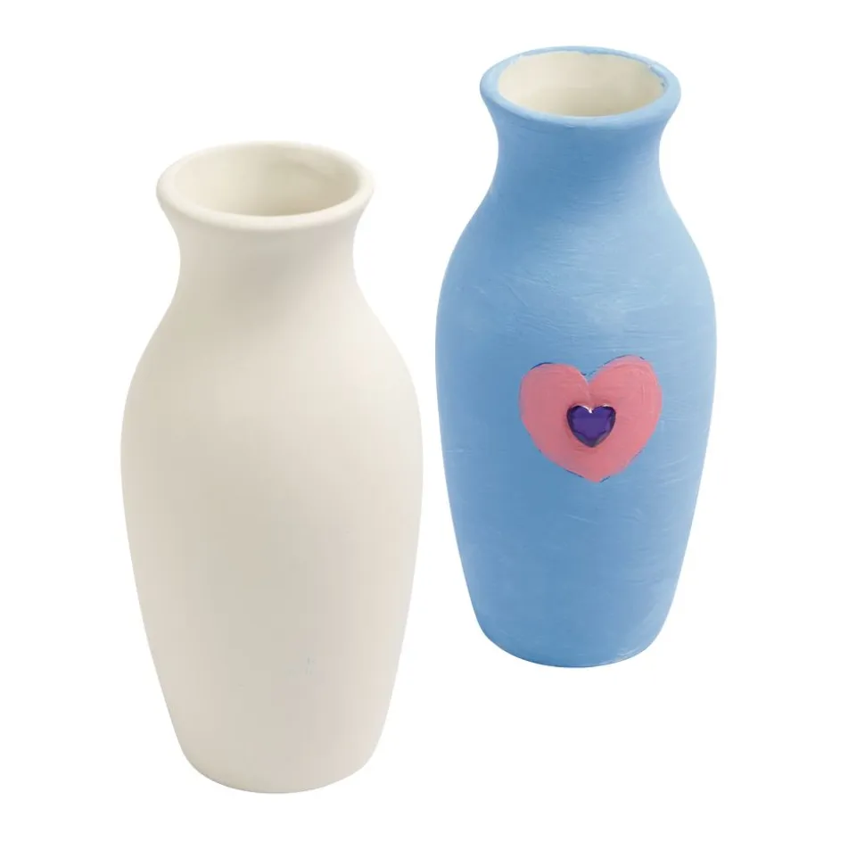 Colorations® Paint Your Own Heart Vases - Makes 12 Crafts
