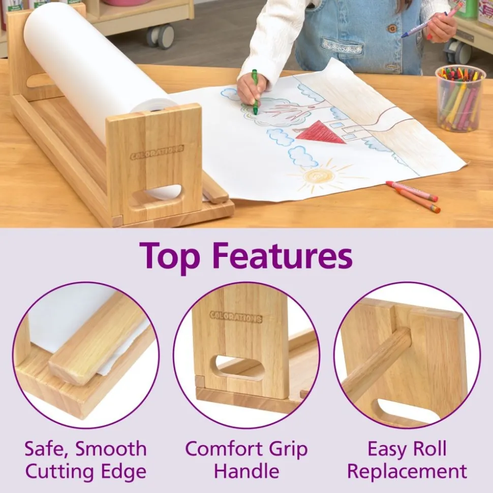 Colorations® 18" Paper Roll Dispenser & 200 ft White Butcher Paper Kit