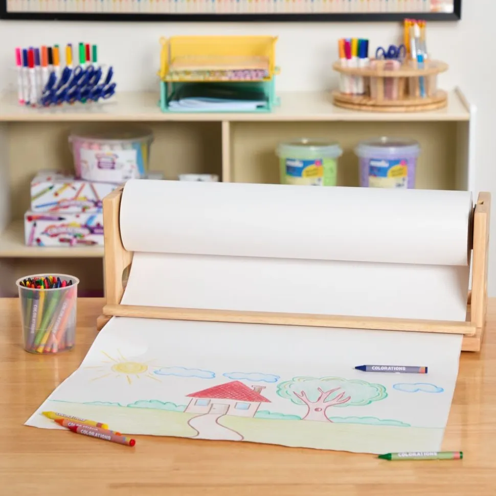 Colorations® 18" Paper Roll Dispenser & 200 ft White Butcher Paper Kit