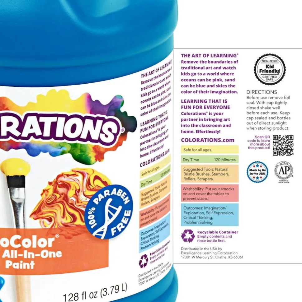 Colorations® Paraben-Free BioColor® The All-in-One Paint - Set of 11, Gallon