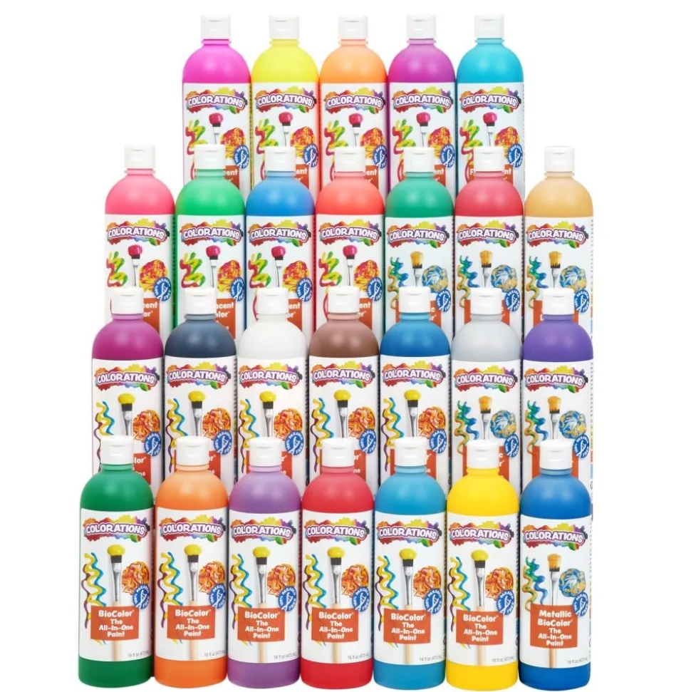 Colorations® Paraben-Free BioColor® Paint- Set of All 26 Colors, 16oz.