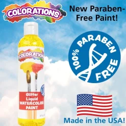 Colorations® Paraben-Free Glitter Liquid Watercolor™ - Set of All 8, 8 oz each