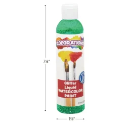 Colorations® Paraben-Free Glitter Liquid Watercolor™ - Set of All 8, 8 oz each