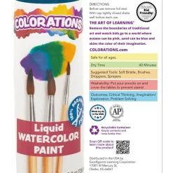 Colorations® Paraben-Free Liquid Watercolor Paint Tropical Colors, 8 oz. - Set of 8