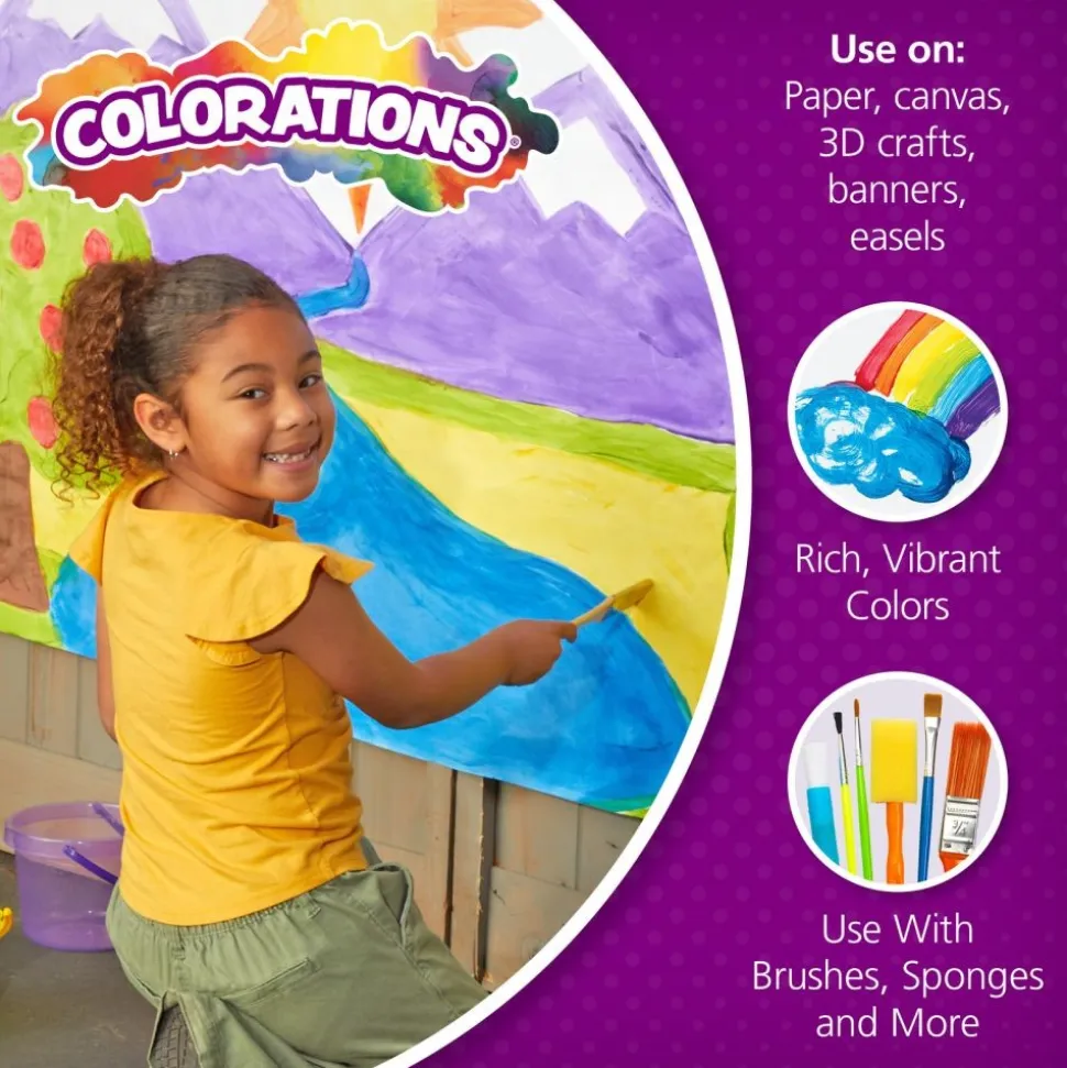 Colorations® Paraben-Free Liquid Watercolor Paint Tropical Colors, 8 oz. - Set of 8