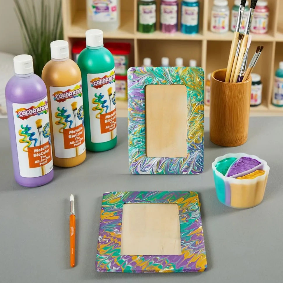 Colorations® Paraben-Free Metallic BioColor® Paint- Set of 6, 16 oz.