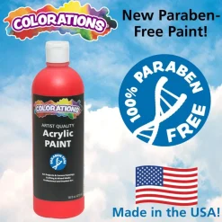 Colorations® Paraben-Free Rainbow Acrylic Paint Set- 6 Colors