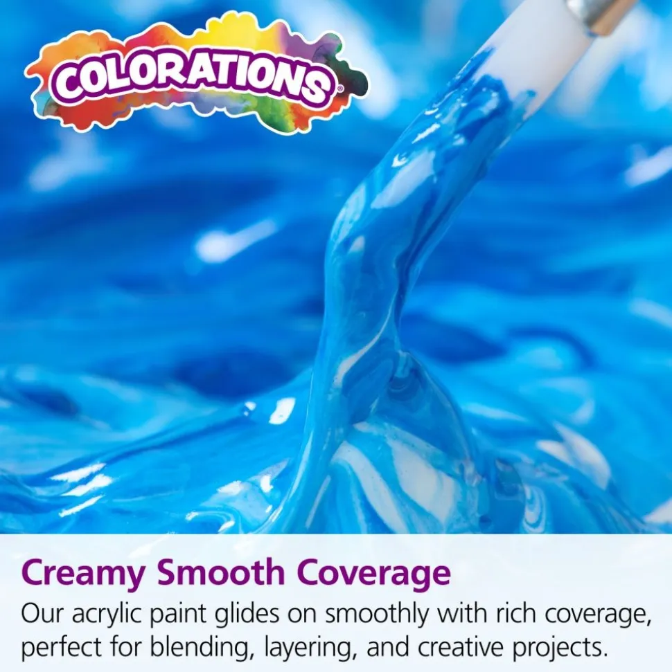 Colorations® Paraben-Free Rainbow Acrylic Paint Set- 6 Colors