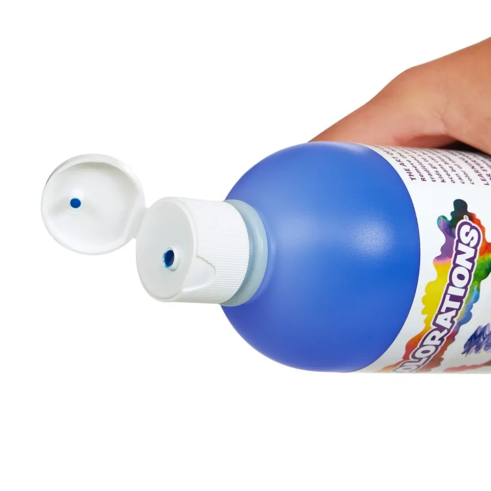 Colorations® Paraben-Free Simply Washable Tempera Paints, Cool Colors, 16 oz. - Set of 4