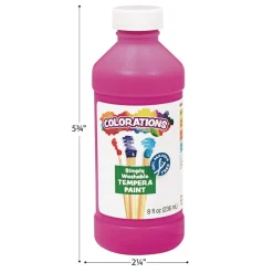Colorations® Paraben-Free Simply Washable Tempera Paint Roller Set, 6 Fluorescent Colors