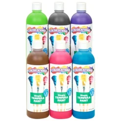 Colorations® Paraben-Free Simply Tempera Paint 16 oz. - Set of 6