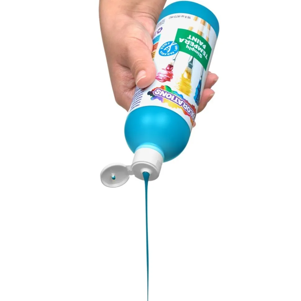 Colorations® Paraben-Free Simply Tempera Paint 16 oz. - Set of 6