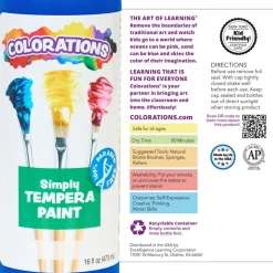 Colorations® Paraben-Free Simply Tempera Paint 16 oz. -Yellow