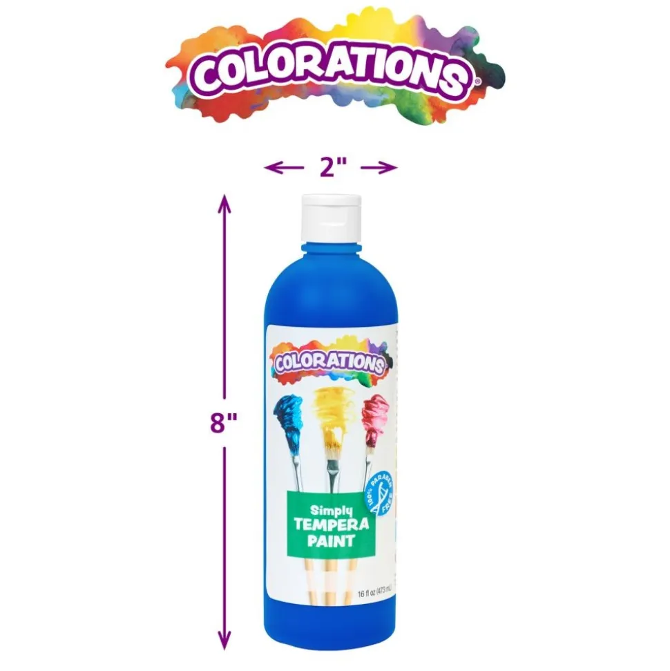 Colorations® Paraben-Free Simply Tempera Paint 16 oz. -Blue