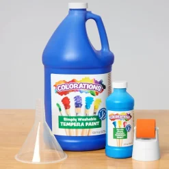 Colorations® Paraben-Free Simply Washable Tempera Paint Roller Set, 6 Metallic Colors
