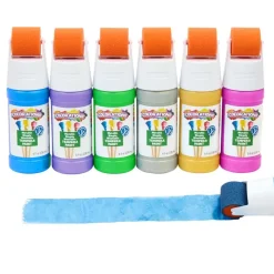 Colorations® Paraben-Free Simply Washable Tempera Paint Roller Set, 6 Metallic Colors
