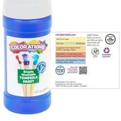 Colorations® Paraben-Free Simply Washable Tempera Paint Roller Set, 6 Colors