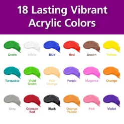 Colorations® Paraben-Free Spectrum Acrylic Paint Set- 18 Colors