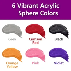 Colorations® Paraben-Free Sphere Acrylic Paint Set - 6 Colors