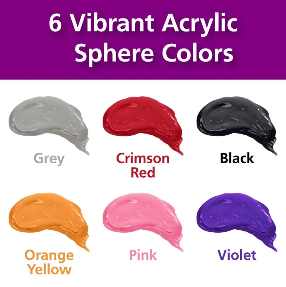 Colorations® Paraben-Free Sphere Acrylic Paint Set - 6 Colors