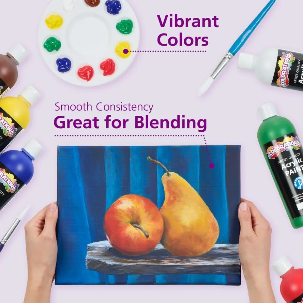 Colorations® Paraben-Free Sphere Acrylic Paint Set - 6 Colors
