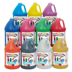 Colorations® Paraben-Free Washable Glitter Paints, Gallons - Set of 11