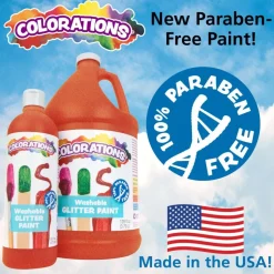 Colorations® Paraben-Free Washable Glitter Paints, 16 oz. - Set of 11