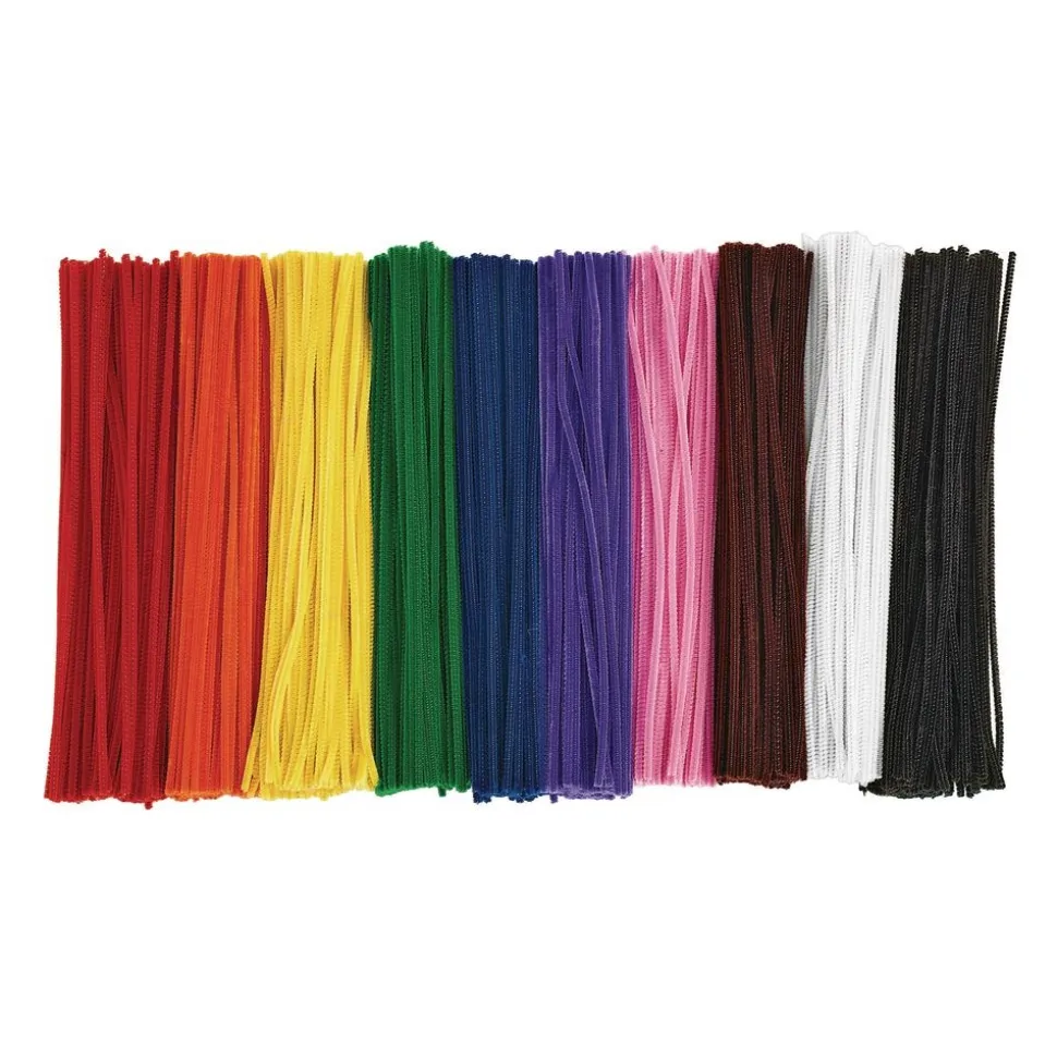 Colorations® 12" Pipe Cleaners - 1,000 Piece Value Pack, 10 colors, 100 Each