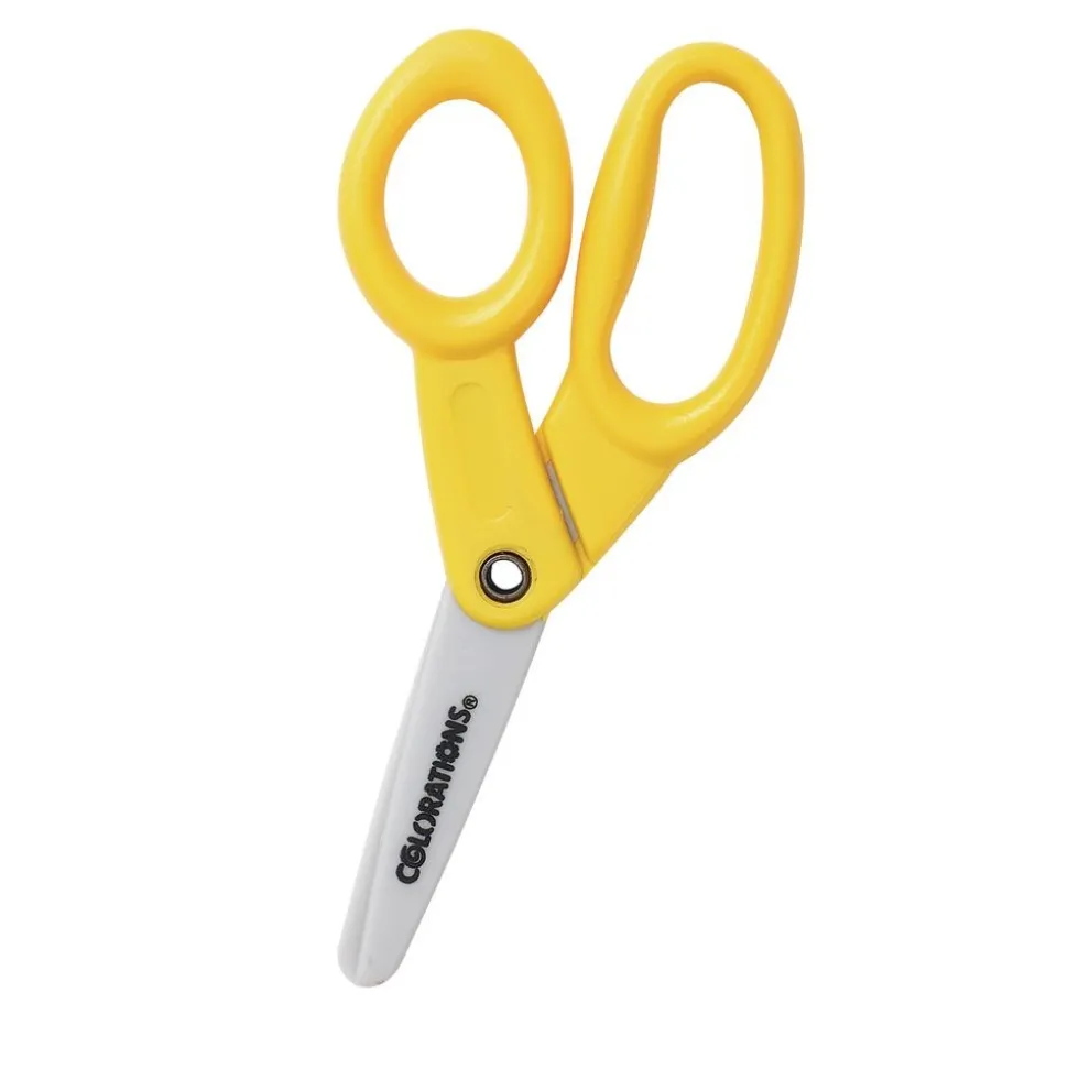Colorations® 5" Plastic Blade Blunt Tip Scissors - Set of 12