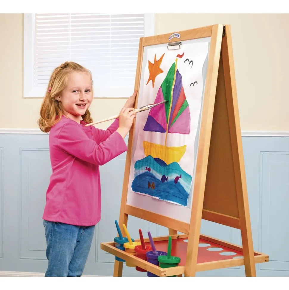 Colorations® Premium Free Standing Art Easel with Magnetic Dry Erase & Chalkboard